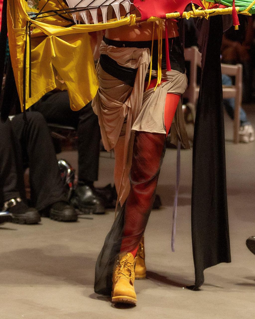 Island-core, distressed fabrics, and reconstructed Timbs at Jawara Alleyne
