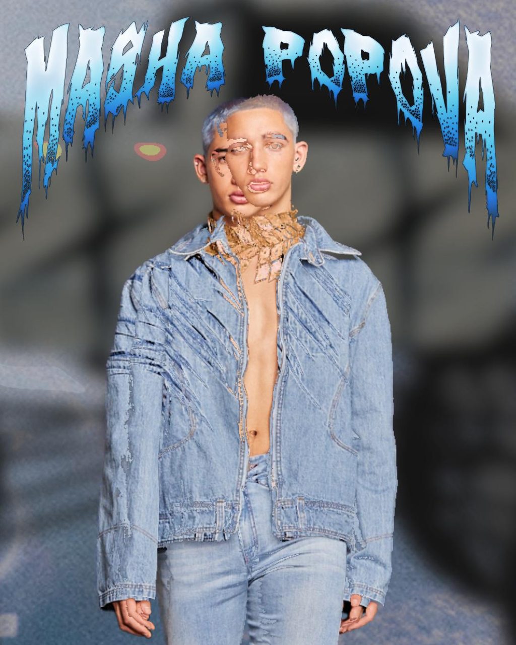 Masha Popova brings Denim Monster Trucks to its virtual fashion show with VOID MAIN()