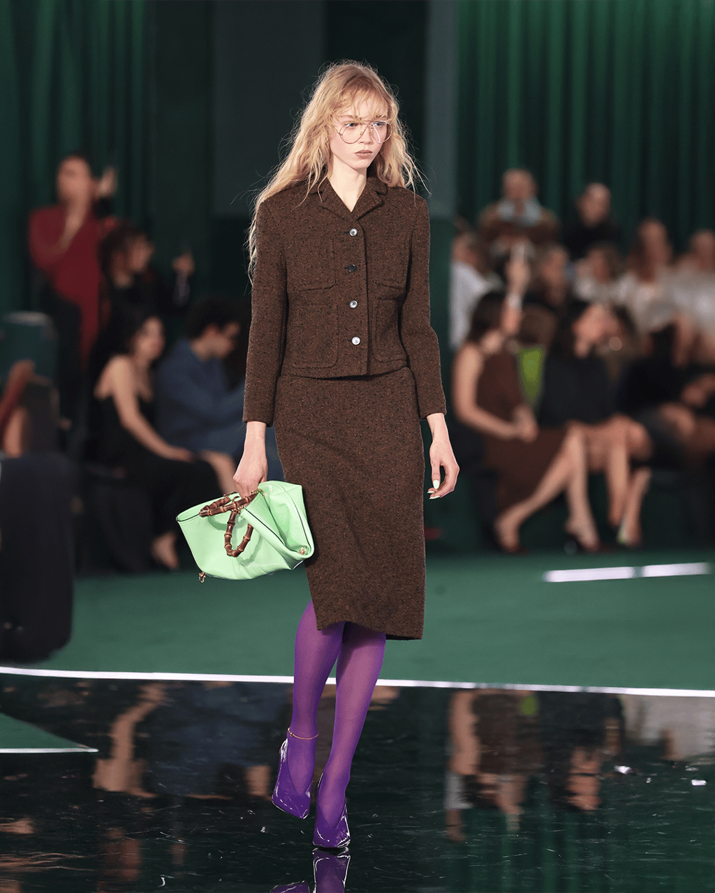 It was all about preppy glam at the Gucci FW25 show