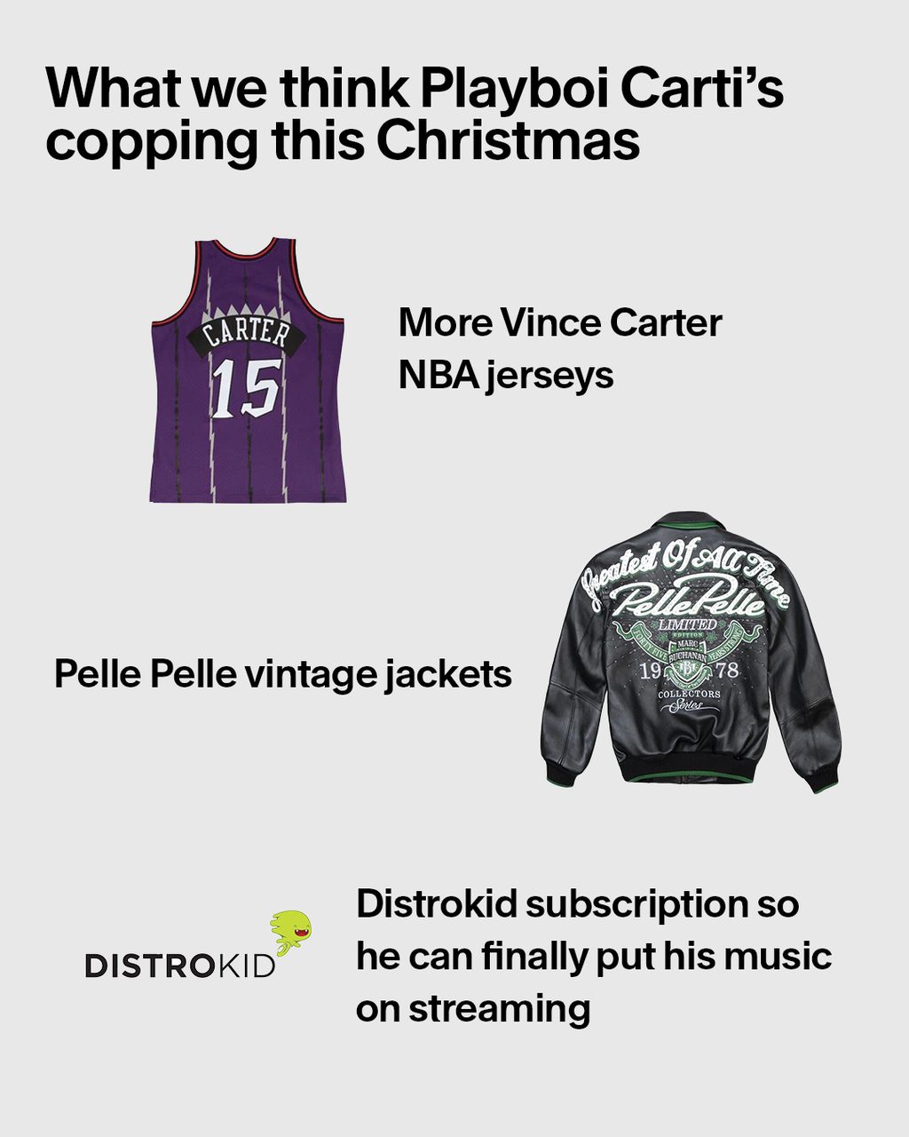 What will your favourite artists be copping this Christmas?