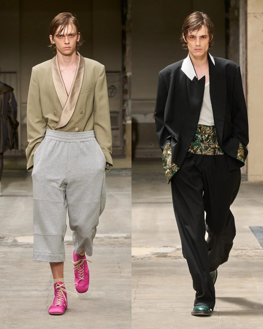 Dries Van Noten SS26 mixed opulence with casual