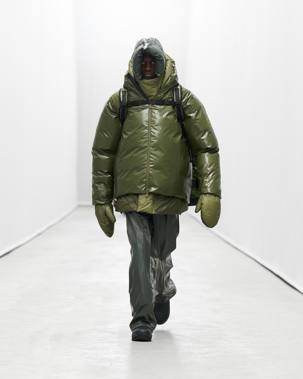 Rains threw a runway show at their new office