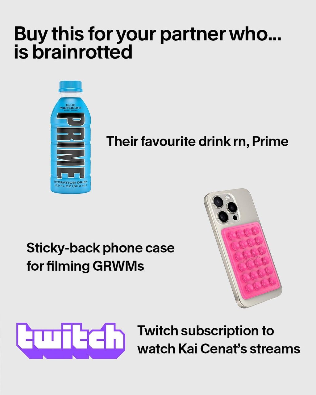 Xmas gifts to cop for your partner who...: a gift guide