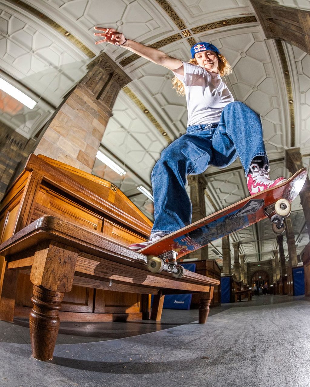 LORE BRUGGEMAN ON SKATING IN THE NATURAL HISTORY MUSEUM WITH RED BULL