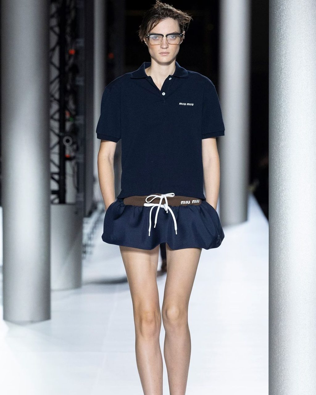 Miu Miu clocked off work and got caught in the rain for SS24