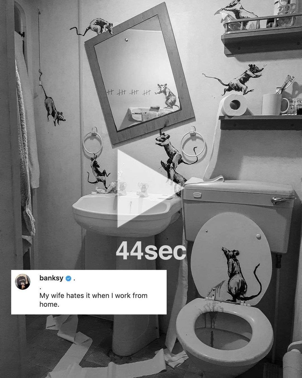 QUARANTINE IS NOT STOPPING BANKSY FROM WORKING