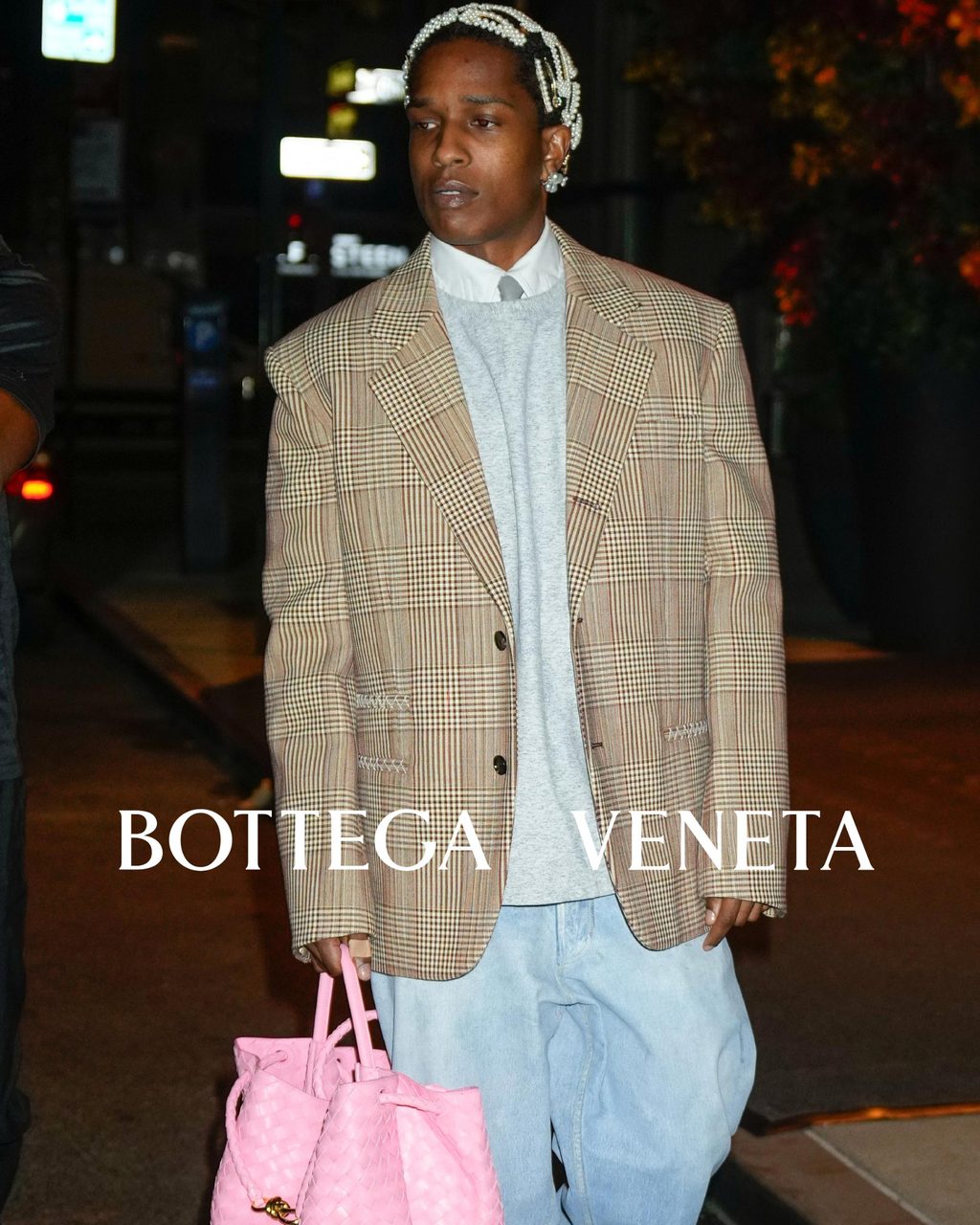 A$AP Rocky takes his Bottega Veneta Andiamo Bag for a walk in LA
