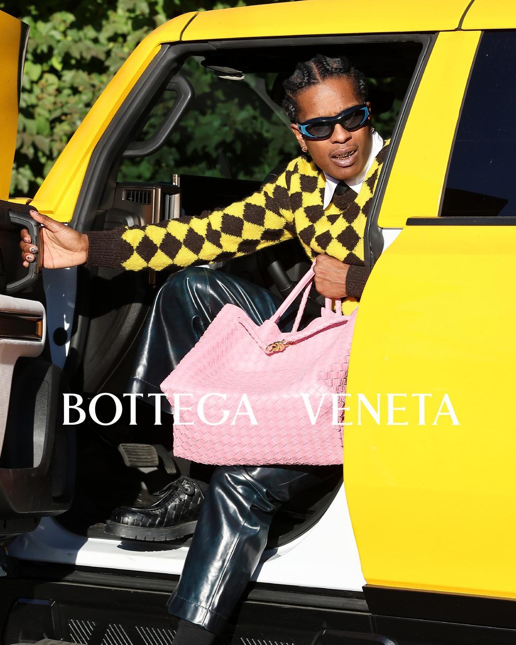 A$AP Rocky takes his Bottega Veneta Andiamo Bag for a walk in LA