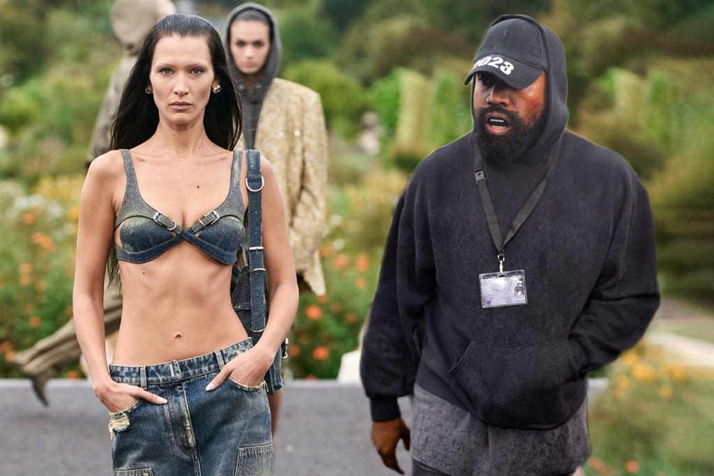 YE BRUISED UP & BELLA IN DOUBLE DENIM: KEY TAKEAWAYS FROM GIVENCHY SS23