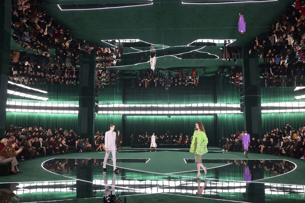 It was all about preppy glam at the Gucci FW25 show