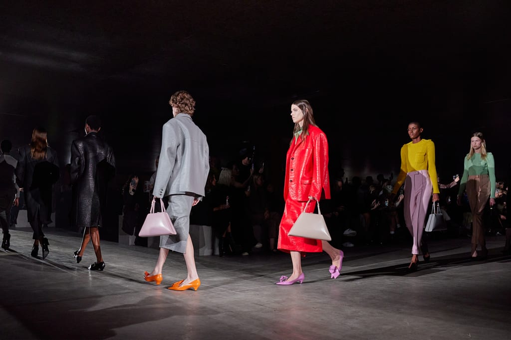 LILIES, PUFFERS, & ORIGAMI SHOES: KEY TAKEAWAYS FROM PRADA FW23