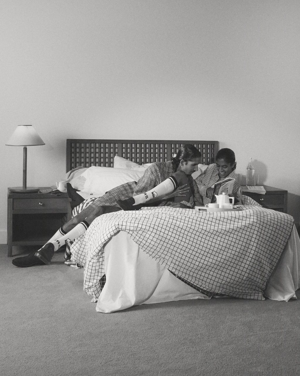 Martine Rose is cozying up in bed with Clarks