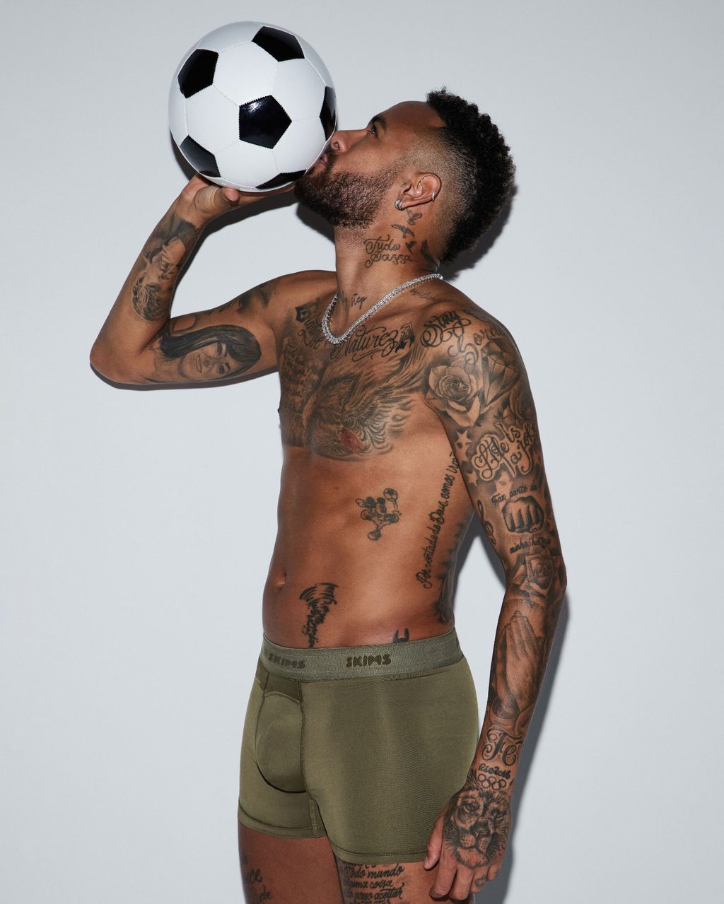 SKIMS introduces its menswear line with a Neymar-fronted campaign