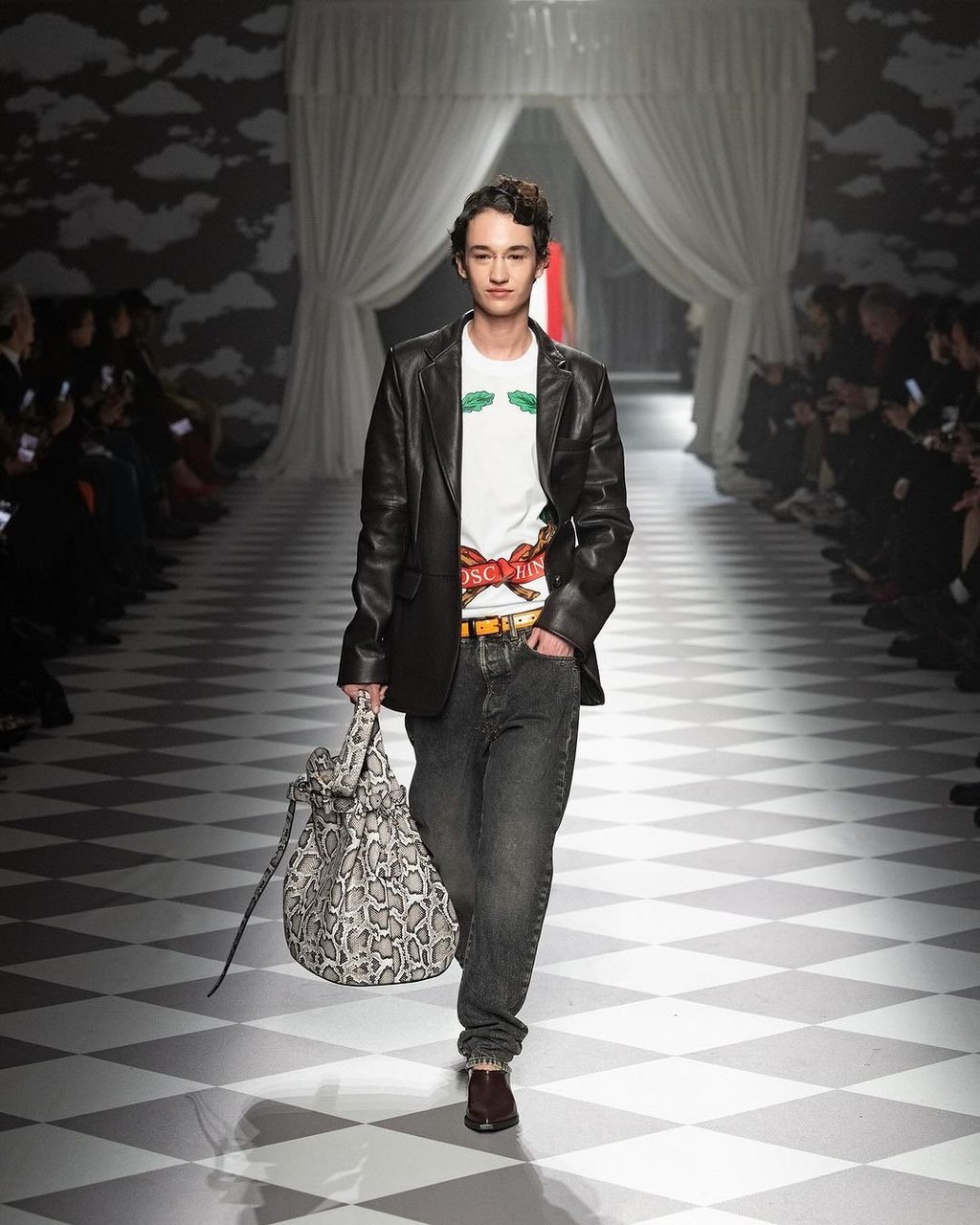 Adrian Appiolaza’s Moschino FW24 was an ode to the brand’s legacy