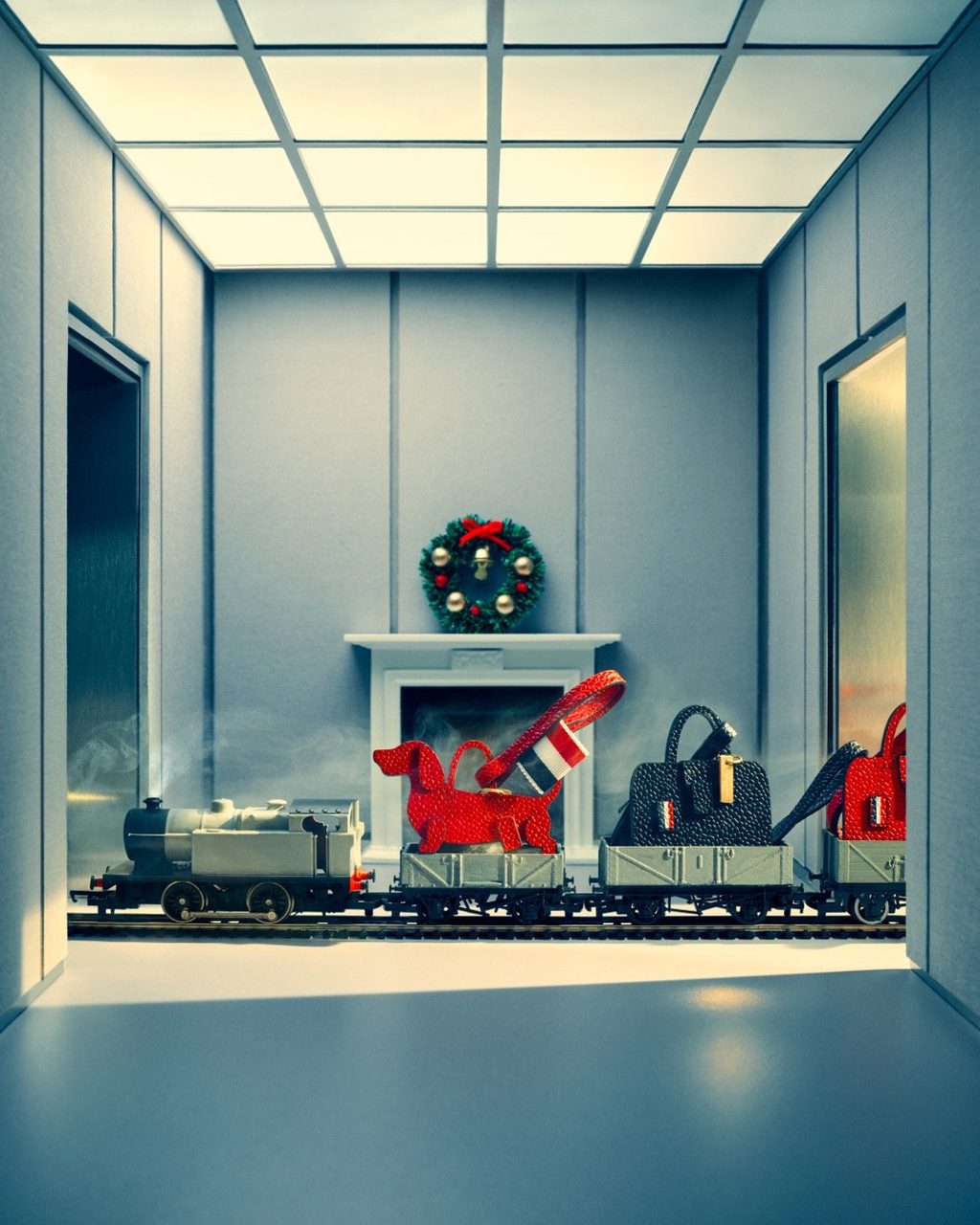 Thom Browne's Holiday campaign takes us on a festive elevator ride