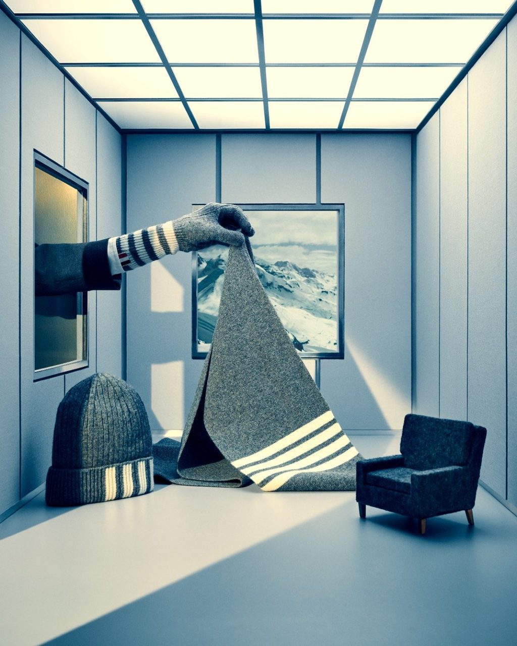 Thom Browne's Holiday campaign takes us on a festive elevator ride