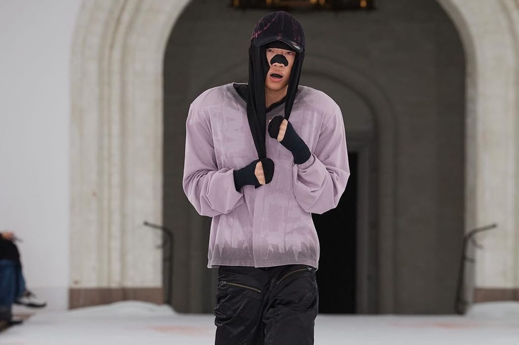 Mouthguards, nose strips & blood spatters: what went down at the P.L.N. SS24 show