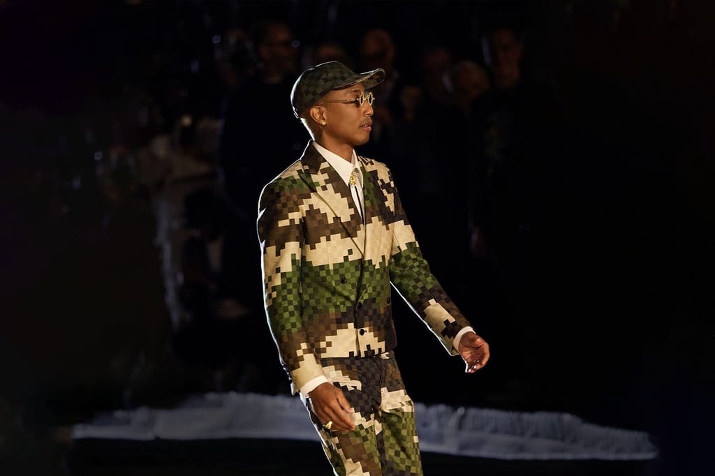 Pharrell Louis Vuitton Camo Damier Suit