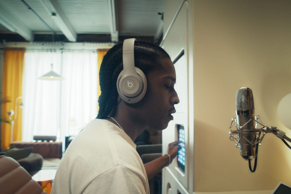 A$AP Rocky is on the run for baby diapers with Beats by Dre