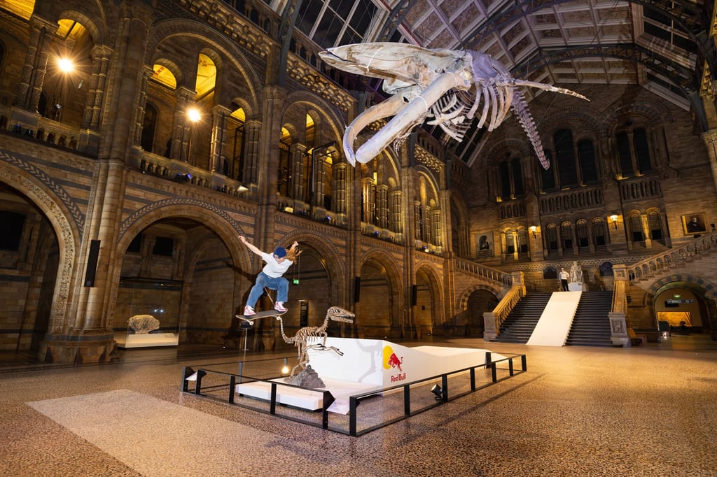 LORE BRUGGEMAN ON SKATING IN THE NATURAL HISTORY MUSEUM WITH RED BULL