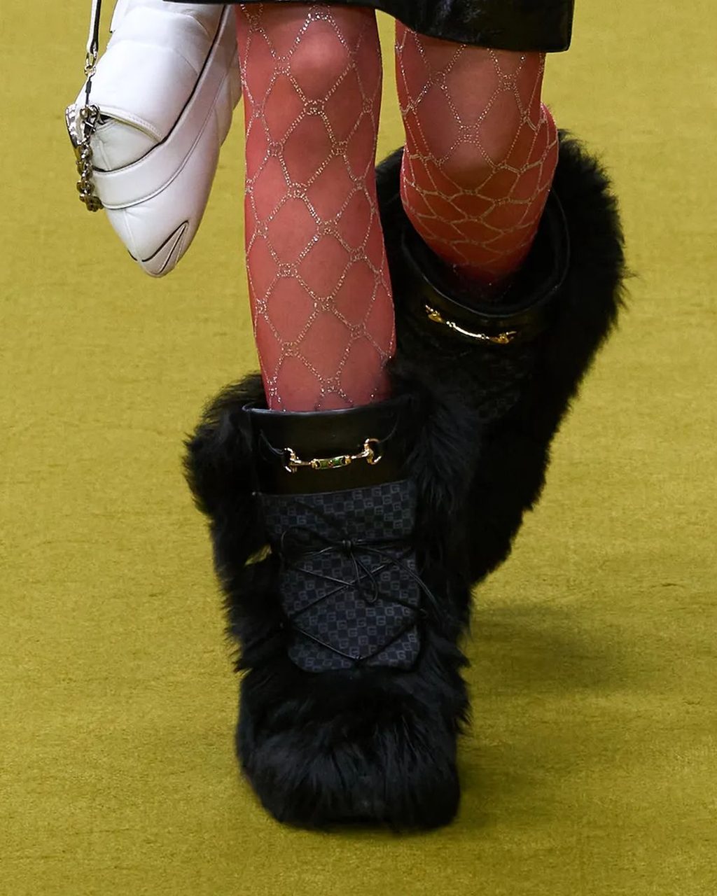 G STRINGS, WRISTLESS GLOVES & HORSE HARNESSES AT GUCCI’S FW23 COLLECTION