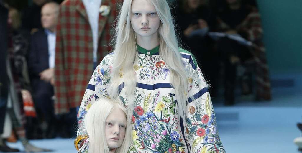 Gucci Fall/Winter 2018 Alessandro Michele Halloween Severed Head Model
