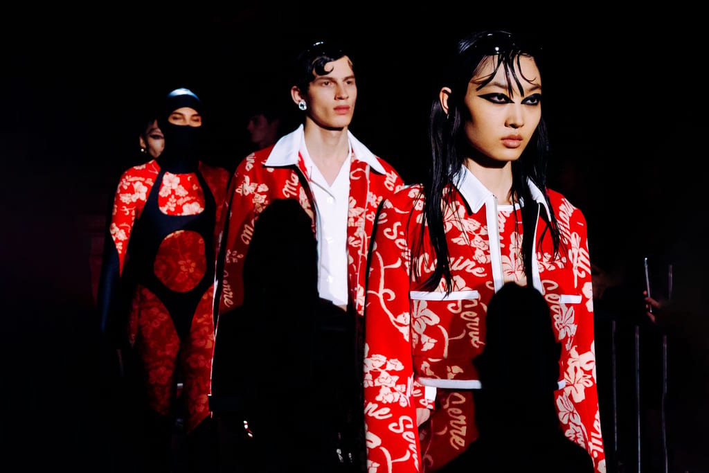 MOON CRESCENTS ON DENIM, BODYSUITS & MINI SKIRTS: MARINE SERRE SS24