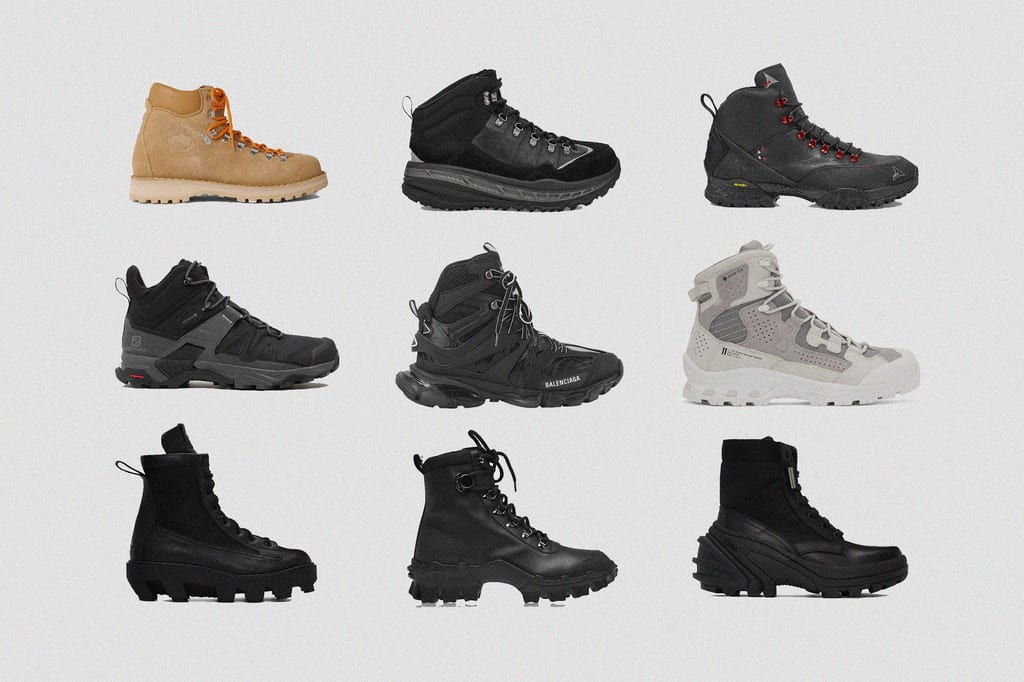 Boots, hiking, gorpcore, outerwear