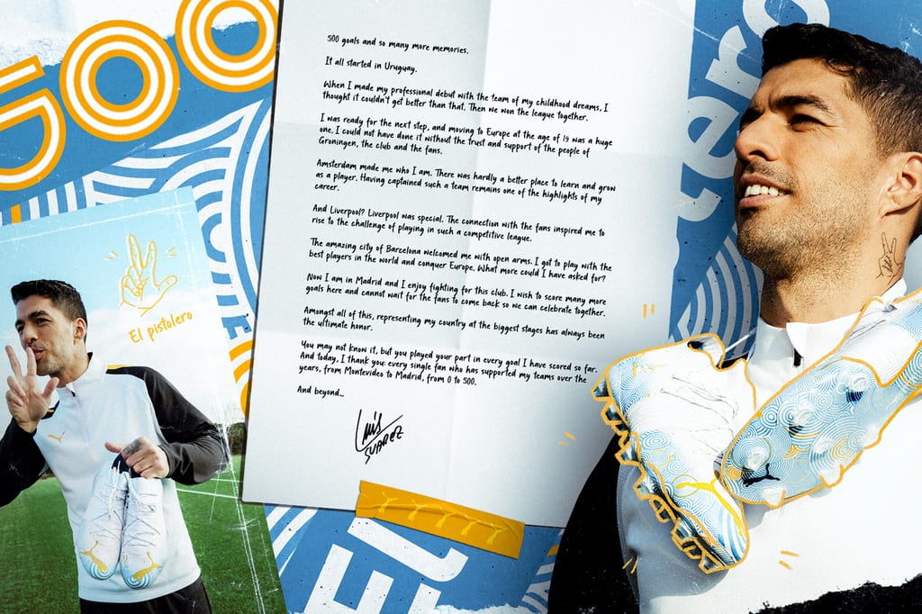 PUMA PAYS TRIBUTE TO LUIS SUAREZ’S HISTORIC 500 GOAL LANDMARK