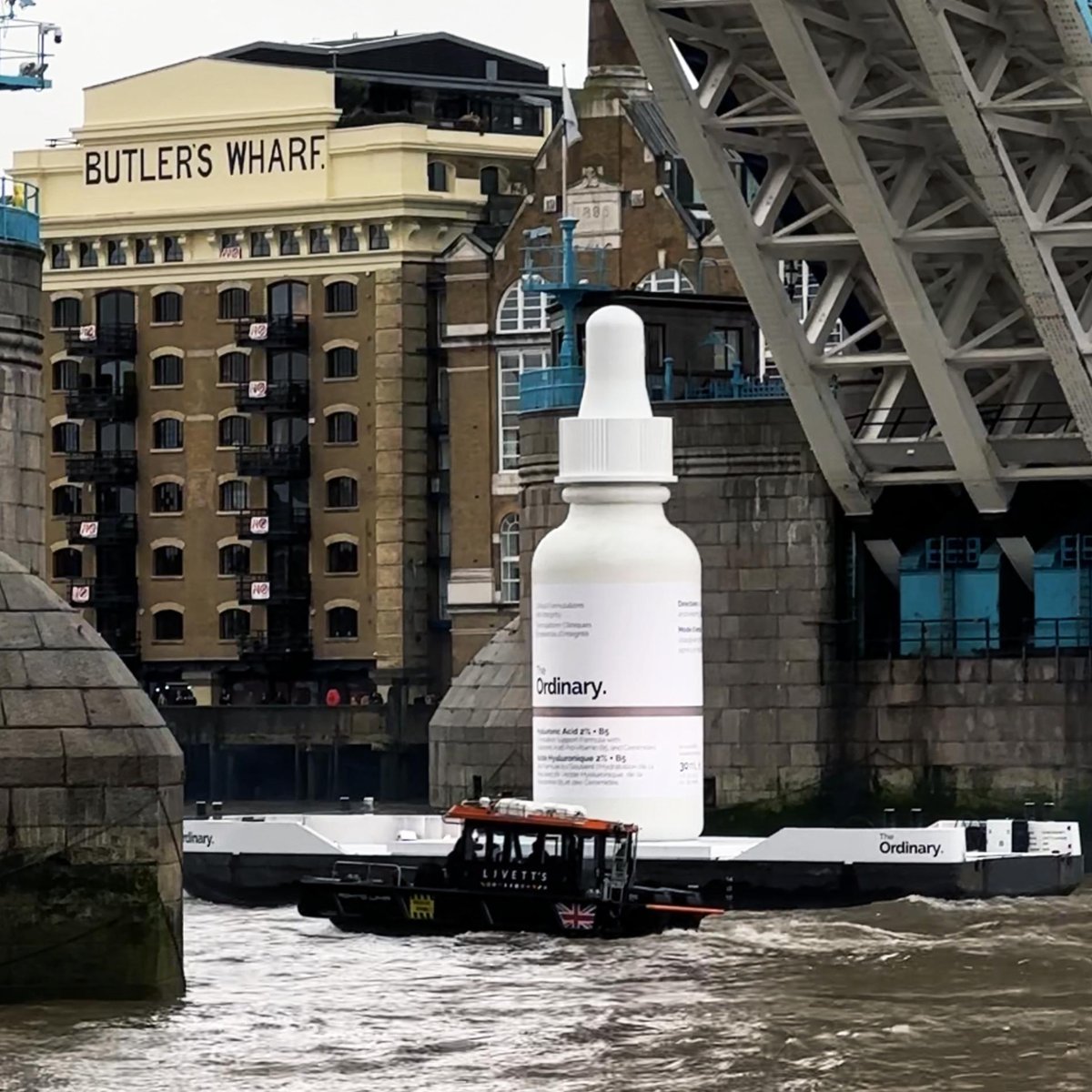 The Ordinary took a giant bottle to tour the River Thames