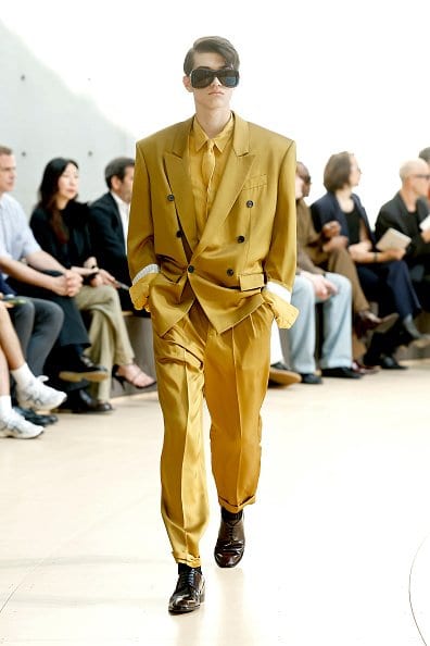 Saint Laurent kept that tie tucked for SS26