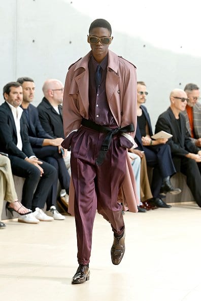 Saint Laurent kept that tie tucked for SS26